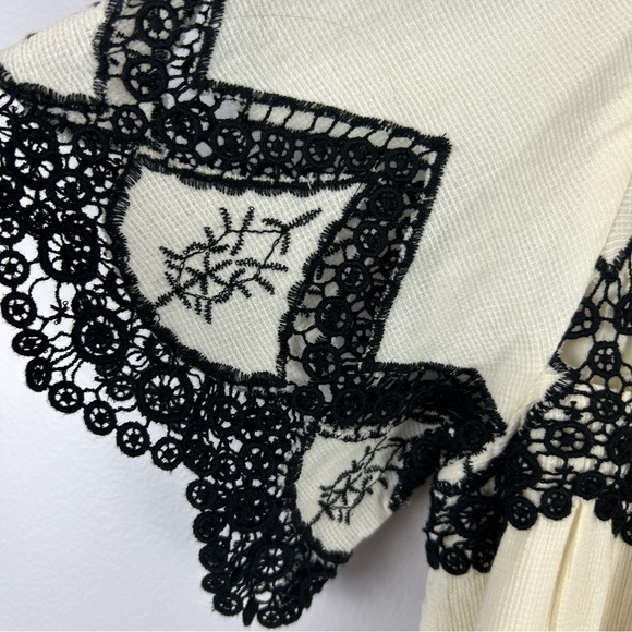 Zara TRF Collection Black Crochet Short Sleeve Tunic Mini Dress Medium C… - Picture 9 of 16